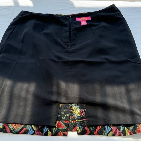 Catherine Malandrino Skirt Emmett Woven Aztec Southwest Sz 14 - Picture 2 of 12